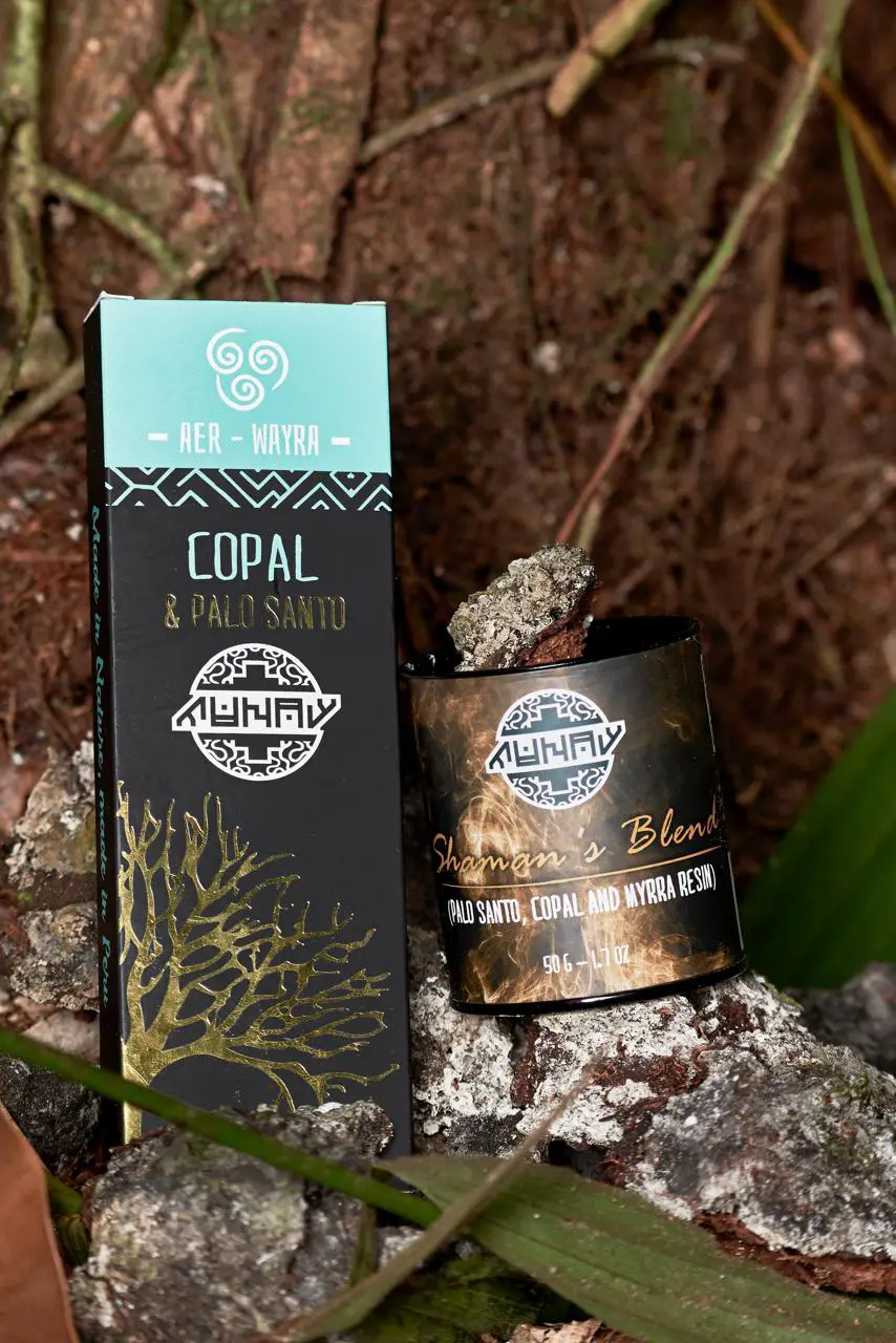 Copal and palo santo incense